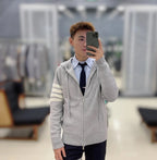 Thom Browne Four-Stripe Cotton Knit Hoodie