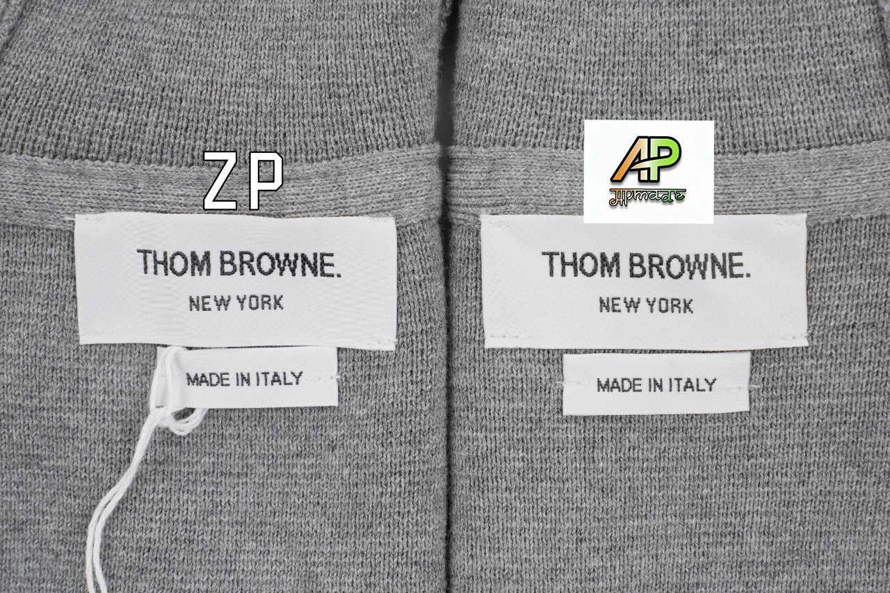 Thom Browne Four-Stripe Cotton Knit Hoodie