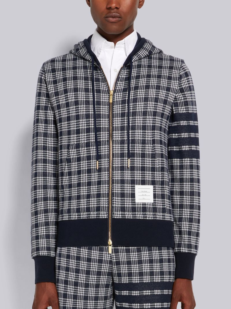 Thom Browne Four-Stripe Zip Hoodie