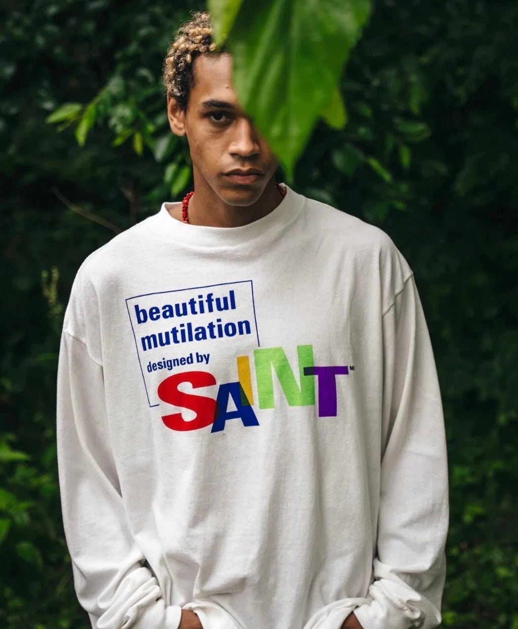Saint Mxxxxxx Colorful Irregular Print Sweatshirt