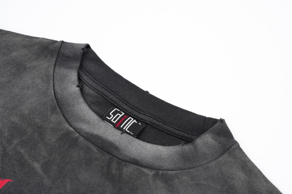 Saint Mxxxxxx Gun Cross Jesus Print Sweatshirt