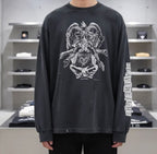 Saint Mxxxxxx Rams Head and Devil Print Sweatshirt