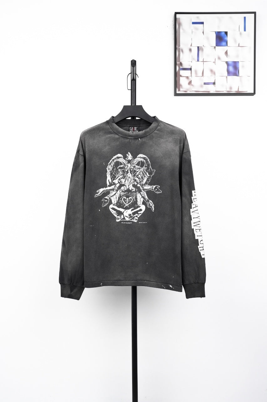 Saint Mxxxxxx Rams Head and Devil Print Sweatshirt