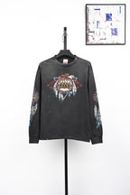 Saint Mxxxxxx Eagle Feather Print Sweatshirt