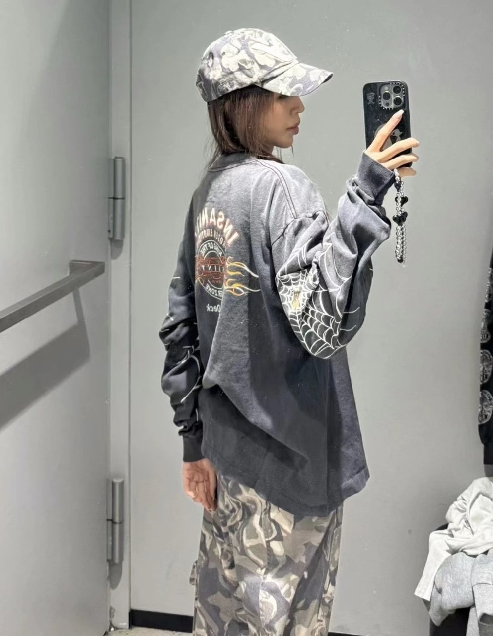 Saint Mxxxxxx Spiderweb Print Crewneck Sweatshirt