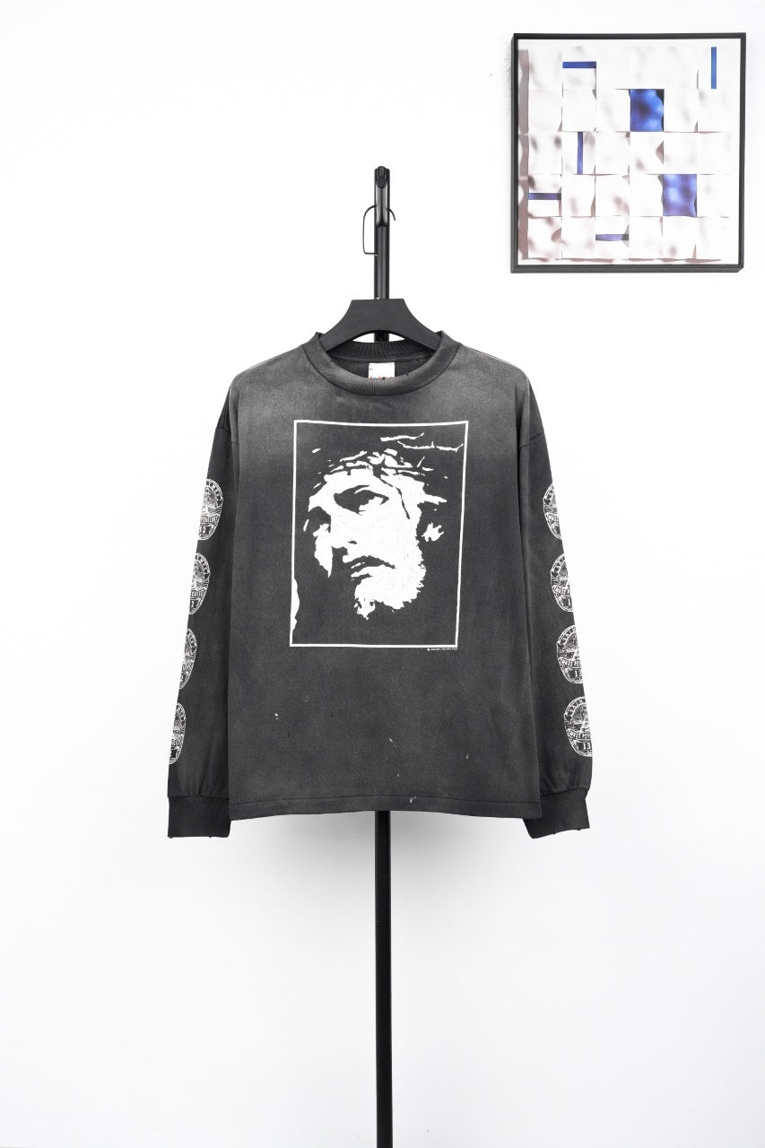 Saint Mxxxxxx Jesus Head Print Sweatshirt