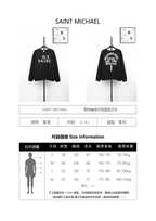 Saint Mxxxxxx Gothic Flocked Letter Crewneck Sweatshirt