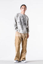 Saint Mxxxxxx Queen Elizabeth Distressed Print Crewneck Sweatshirt