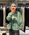 Saint Mxxxxxx Distressed Print Crewneck Sweatshirt