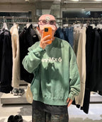 Saint Mxxxxxx Distressed Print Crewneck Sweatshirt
