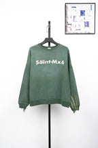 Saint Mxxxxxx Distressed Print Crewneck Sweatshirt