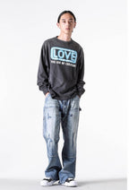 Saint Mxxxxxx Love Heart Thousand Paper Cranes Print Sweatshirt