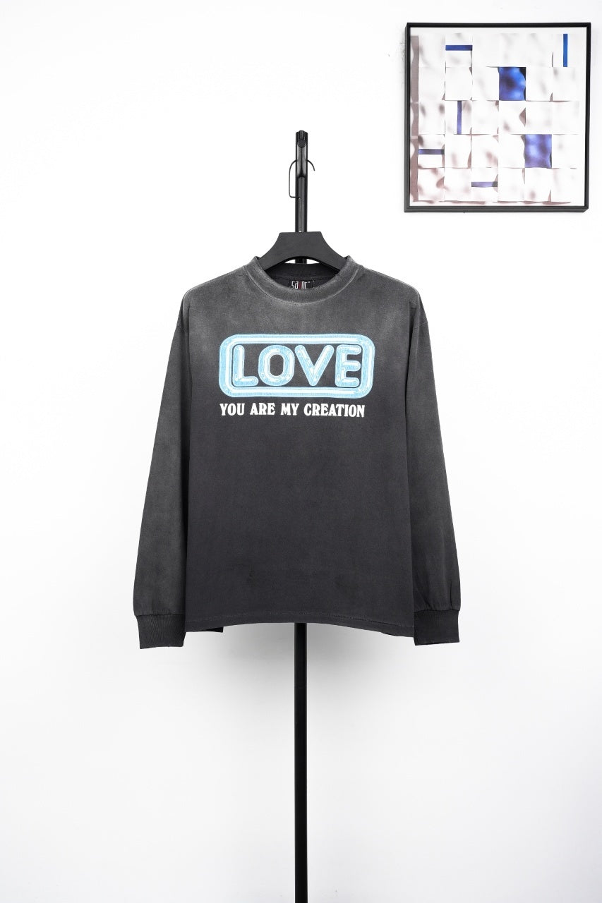 Saint Mxxxxxx Love Heart Thousand Paper Cranes Print Sweatshirt