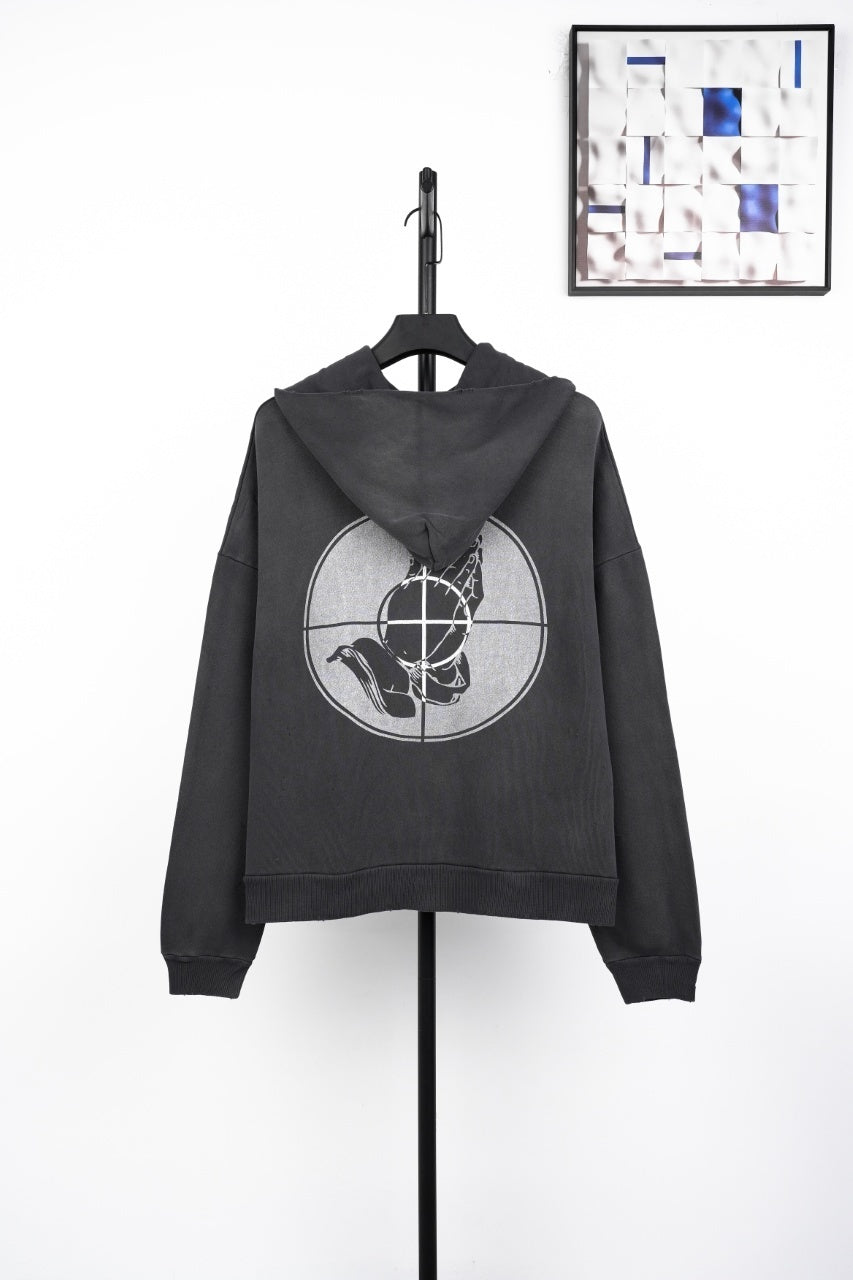 Saint Mxxxxxx Prayer Heart Print Hoodie