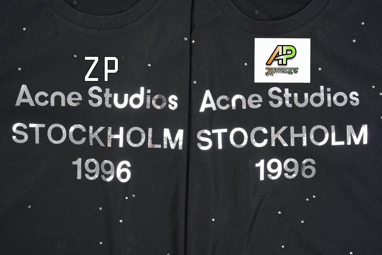 Acne Studios 1996 Mirror Letter Rhinestone Sweatshirt