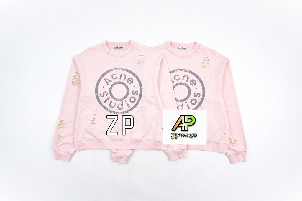 Acne Studios Distressed Crew Neck Sweatshirt