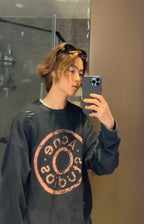 Acne Studios Distressed Crew Neck Sweatshirt