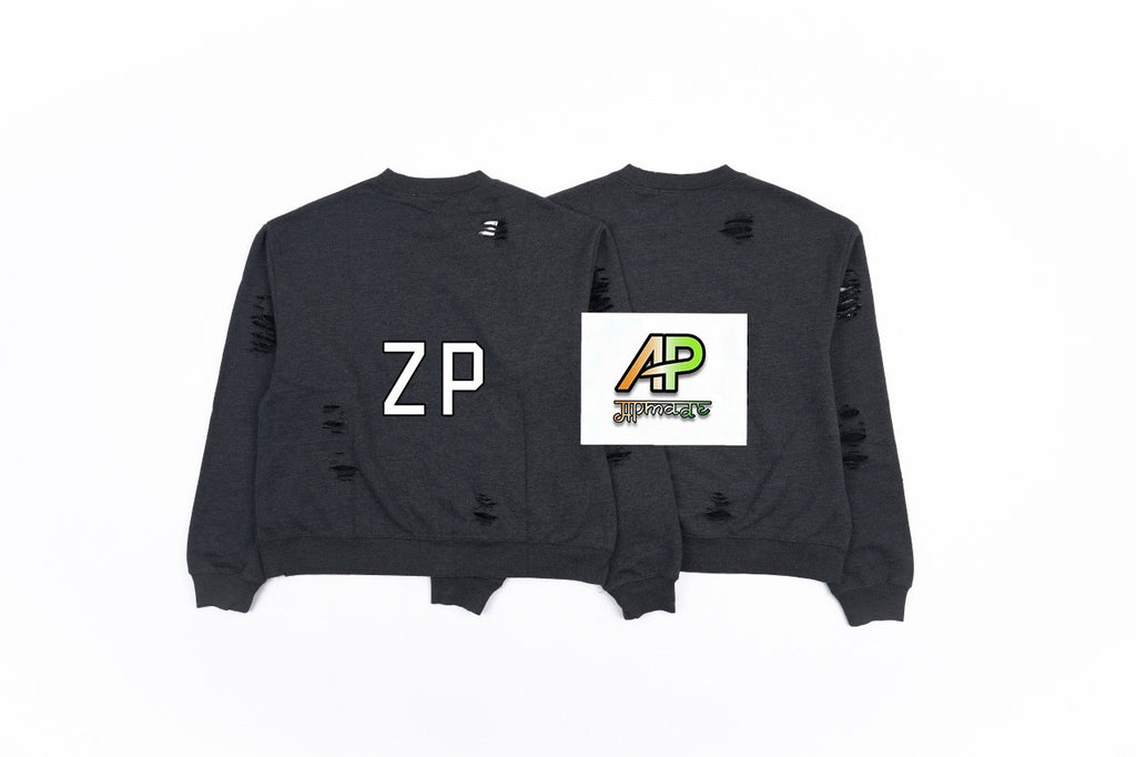 Acne Studios Distressed Crew Neck Sweatshirt