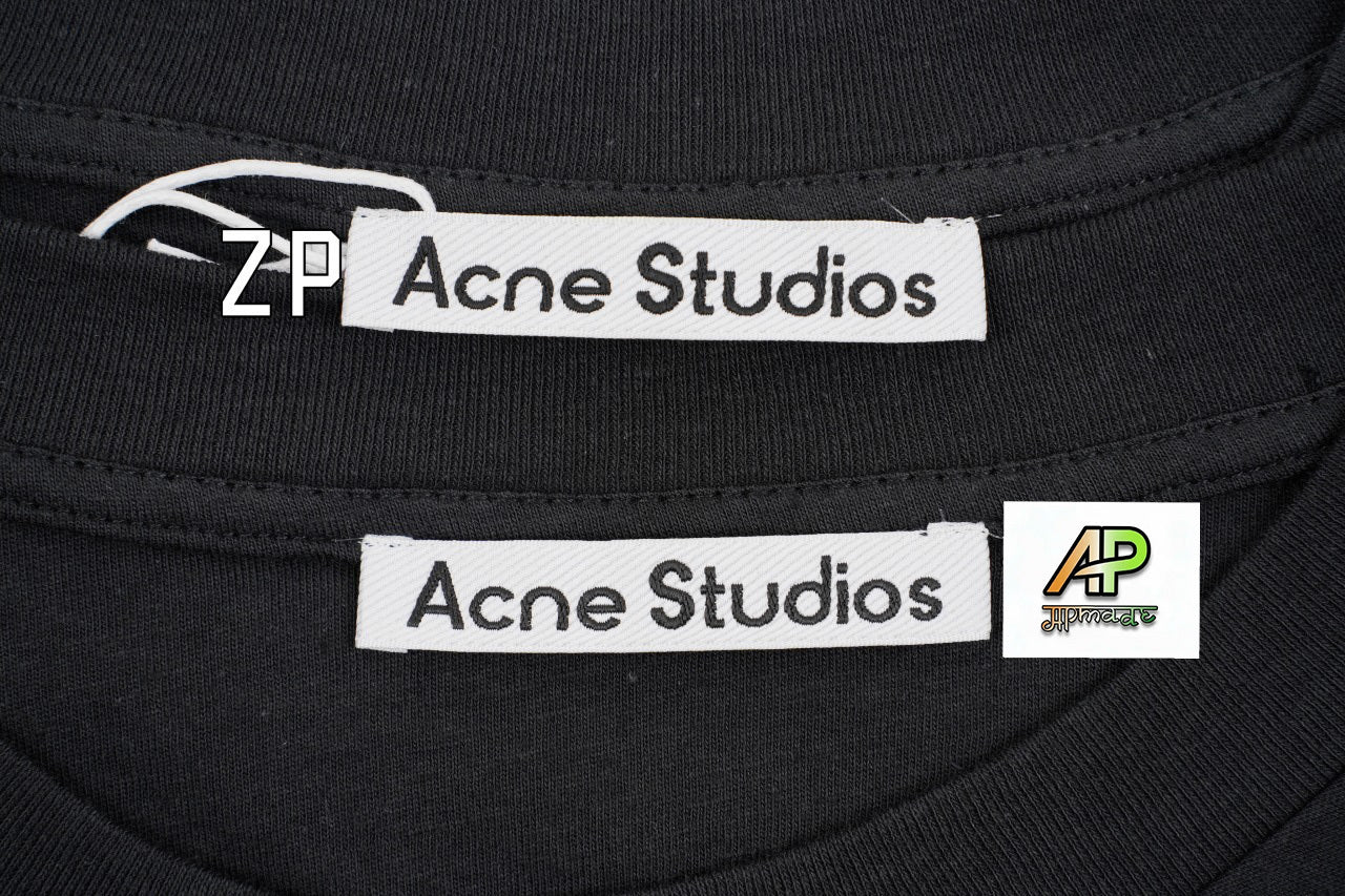 Acne Studios Pocket Letter Print Long Sleeve T-Shirt