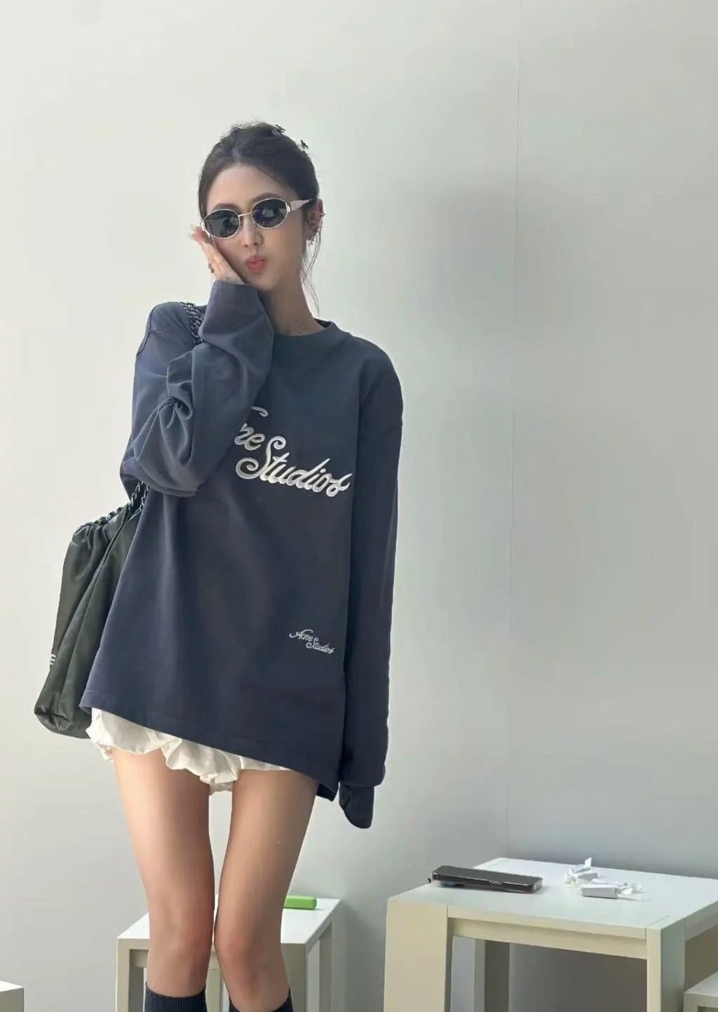 Acne Studios Heavyweight Piqué Long Sleeve T-Shirt