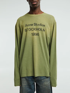 Acne Studios 1996 Mottled Letter Print Long Sleeve T-Shirt