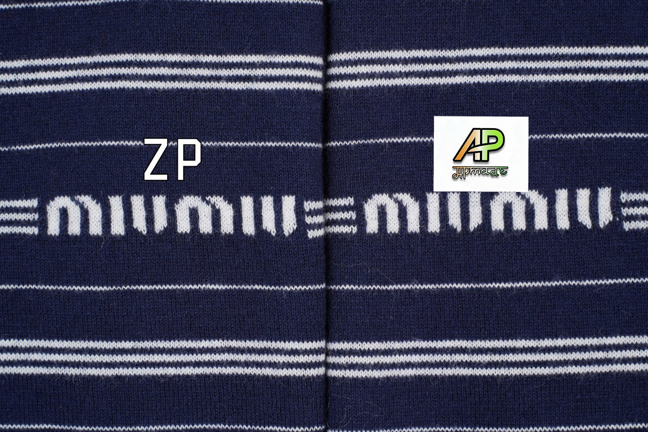 Acne Studios Logo Lettering Striped Long Sleeve Polo