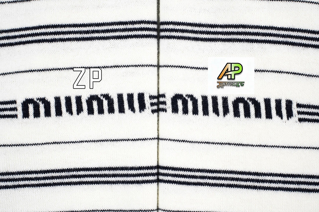 Acne Studios Logo Lettering Striped Long Sleeve Polo