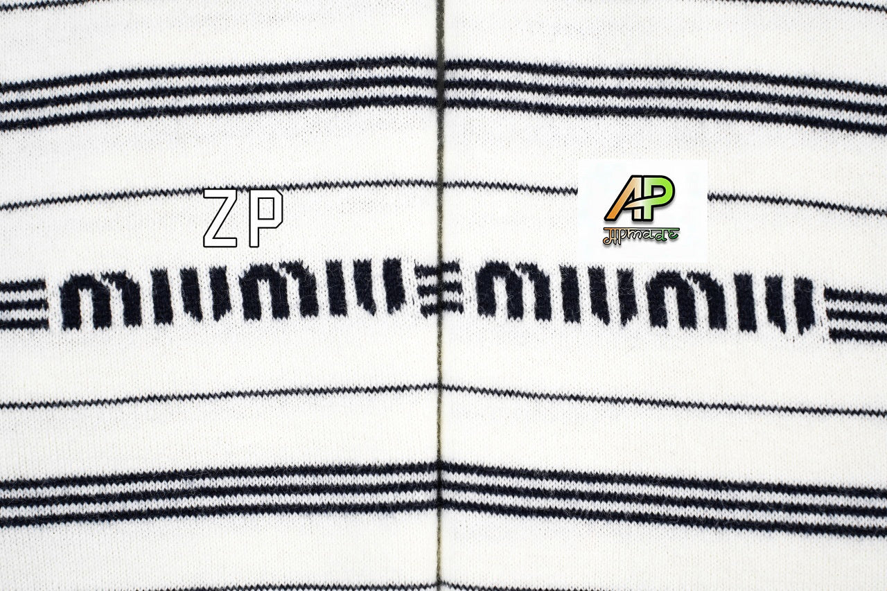 Acne Studios Logo Lettering Striped Long Sleeve Polo