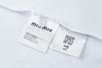 Miu Miu Embroidered Flower Logo Long Sleeve T-Shirt
