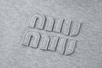 Miu Miu Embroidered Flower Logo Long Sleeve T-Shirt