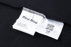 Miu Miu Embroidered Flower Logo Long Sleeve T-Shirt