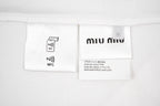 Miu Miu Solid Color Embroidered Logo Long Sleeve Polo
