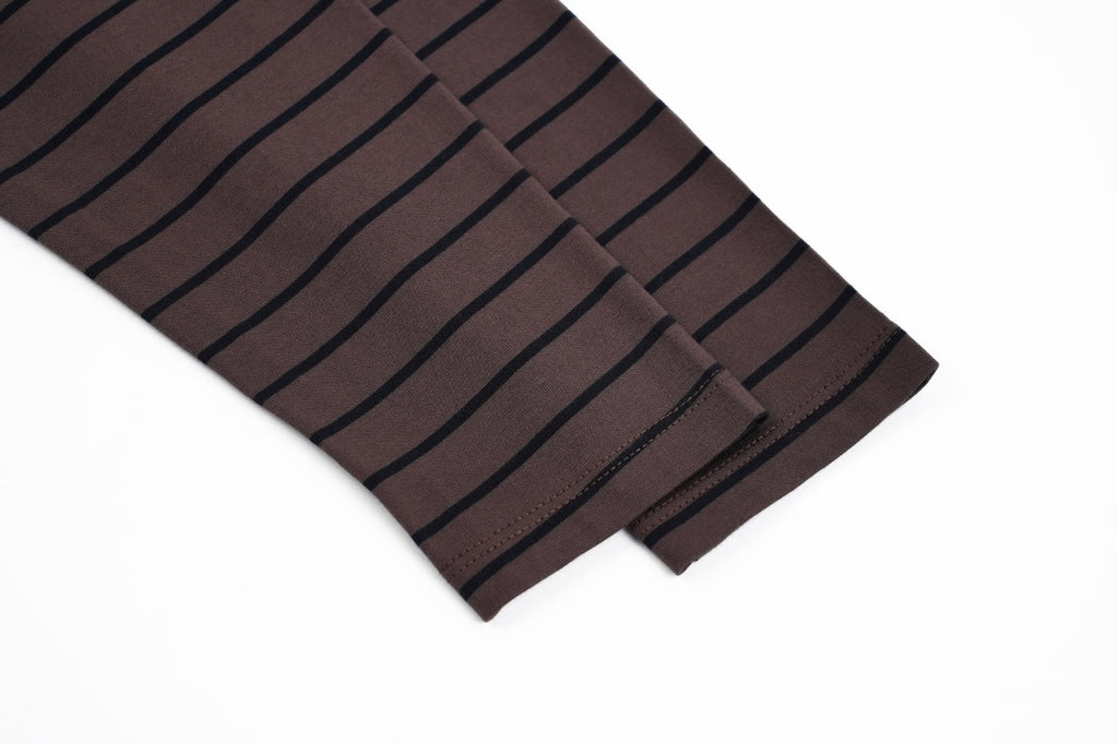 Miu Miu Striped Fake Two-Piece Long Sleeve T-Shirt