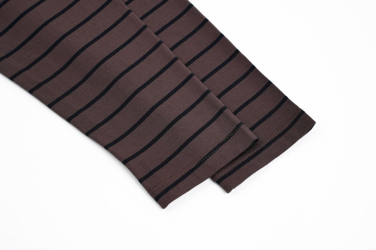 Miu Miu Striped Fake Two-Piece Long Sleeve T-Shirt
