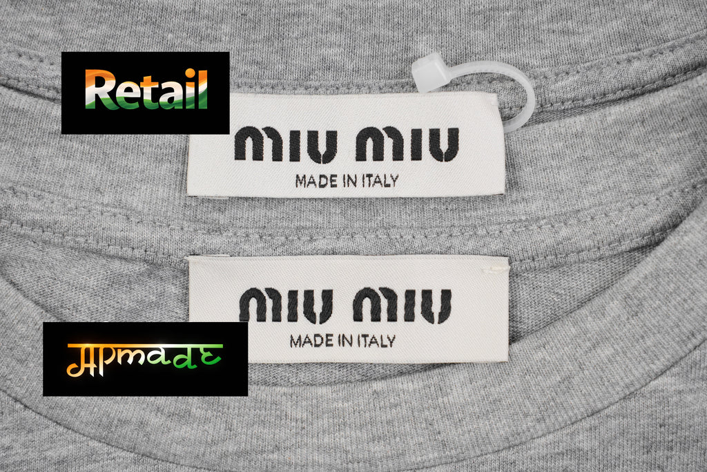 Miu Miu Gray Long Sleeve T-Shirt