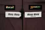 Miu Miu Brown Striped Long Sleeve Polo