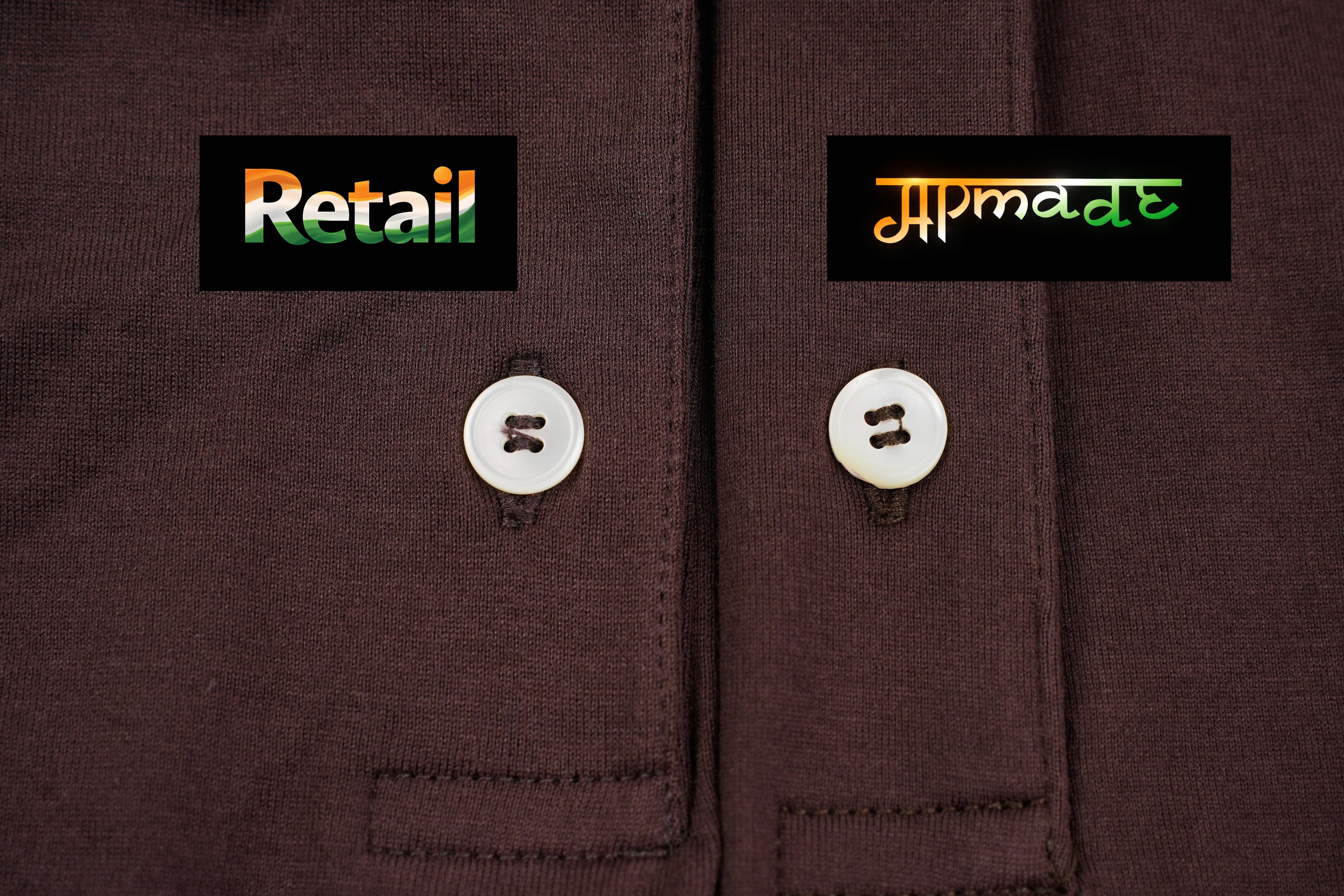 Miu Miu Brown Striped Long Sleeve Polo
