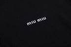 Miu Miu Stand-Up Collar Long Sleeve Sweatshirt