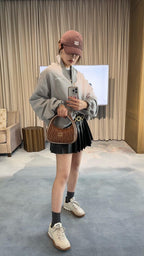 Miu Miu Stand-Up Collar Long Sleeve Sweatshirt