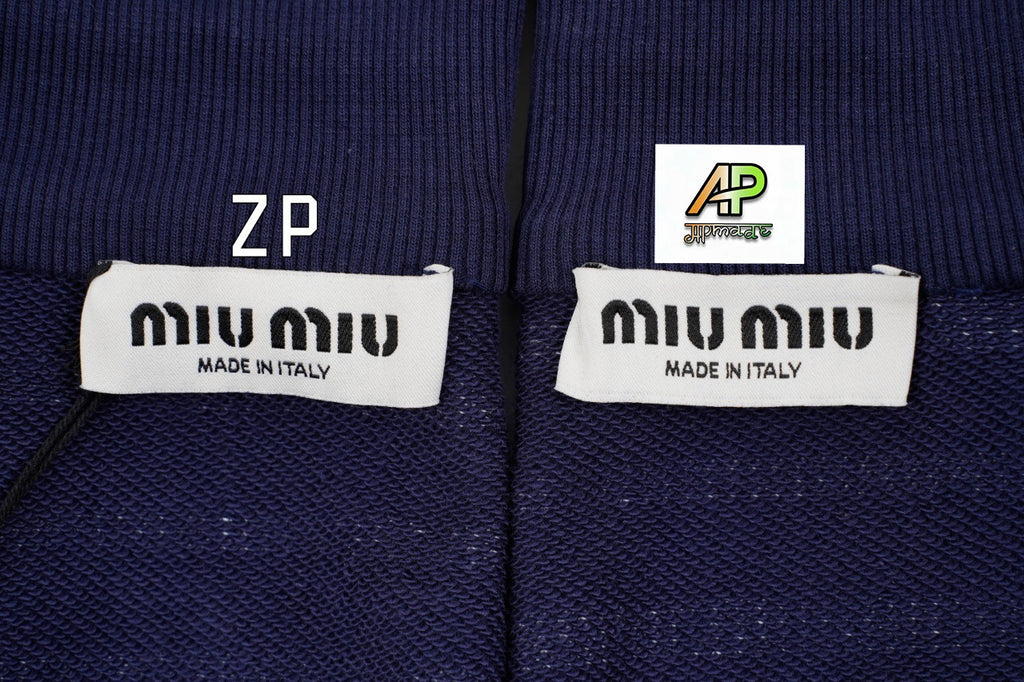 Miu Miu Striped Half-Zip Polo Sweatshirt
