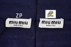 Miu Miu Striped Half-Zip Polo Sweatshirt