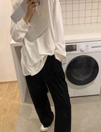 Miu Miu Solid Color Embroidered Long Sleeve T-Shirt