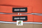 Miu Miu Striped Brown Long Sleeve T-Shirt
