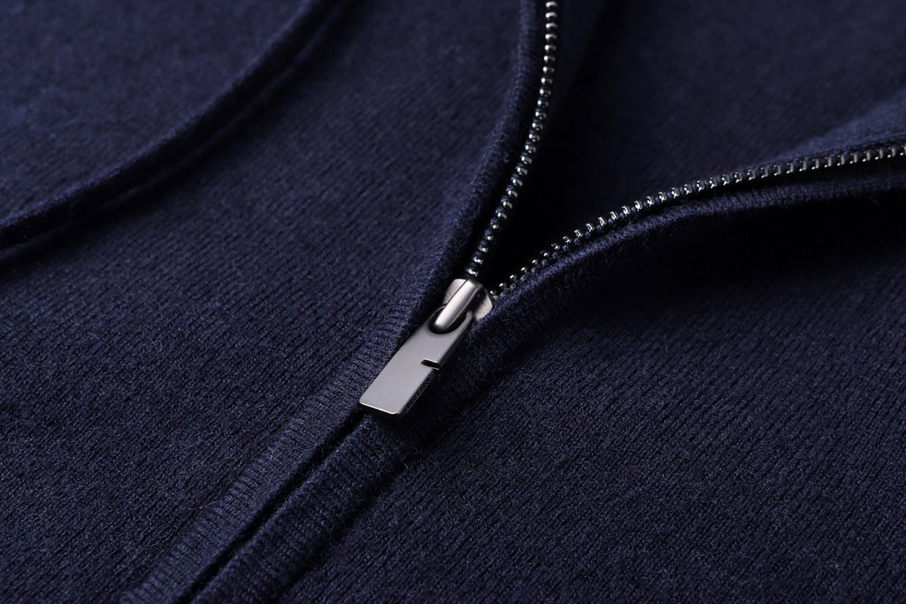 Burberry Wool Blend Zipper Hooded Embroidered Jacket