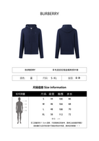 Burberry Wool Blend Zipper Hooded Embroidered Jacket