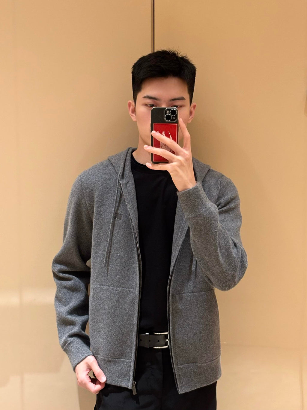 Burberry Wool Blend Zipper Hooded Embroidered Jacket