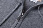 Burberry Wool Blend Zipper Hooded Embroidered Jacket