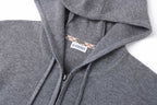 Burberry Wool Blend Zipper Hooded Embroidered Jacket