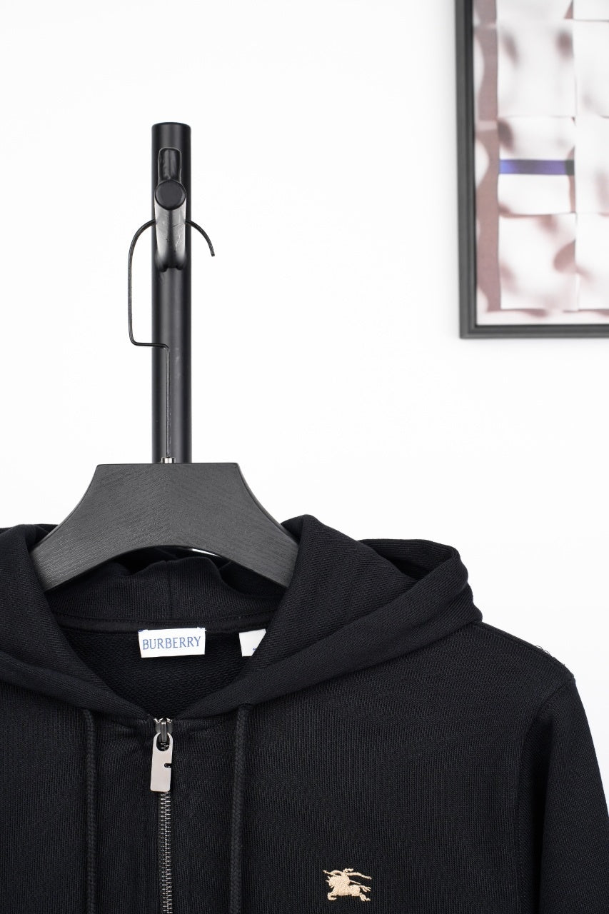 Burberry Embroidered Zip Hoodie