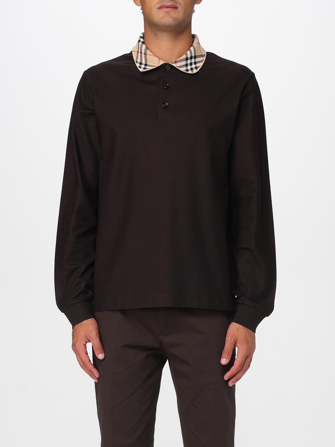 Burberry Black Long-Sleeved Polo T-Shirt